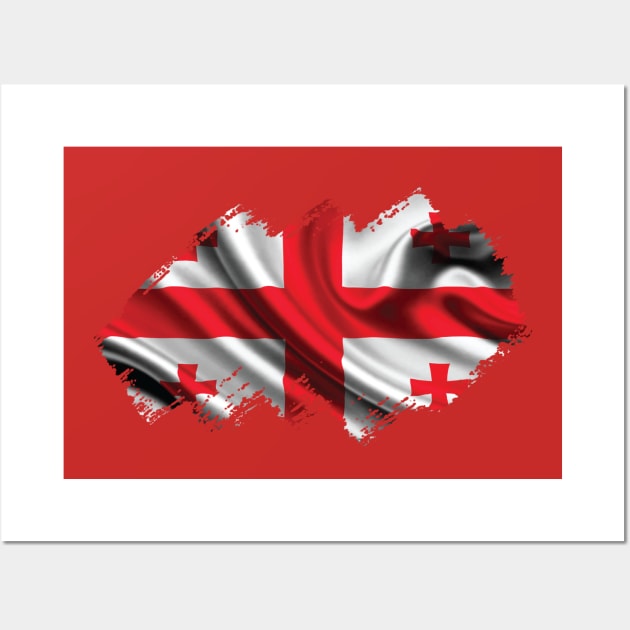 Flag of Georgia Wall Art by Teemperor